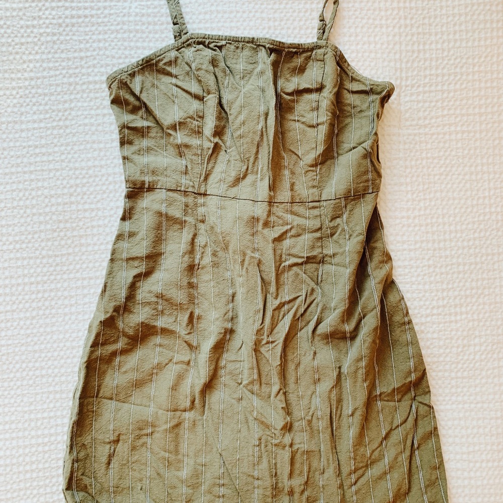 Striped Linen Mini Dress